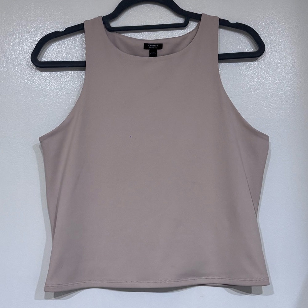 Express Neutral Sleeveless Tank Top in Light Taupe L